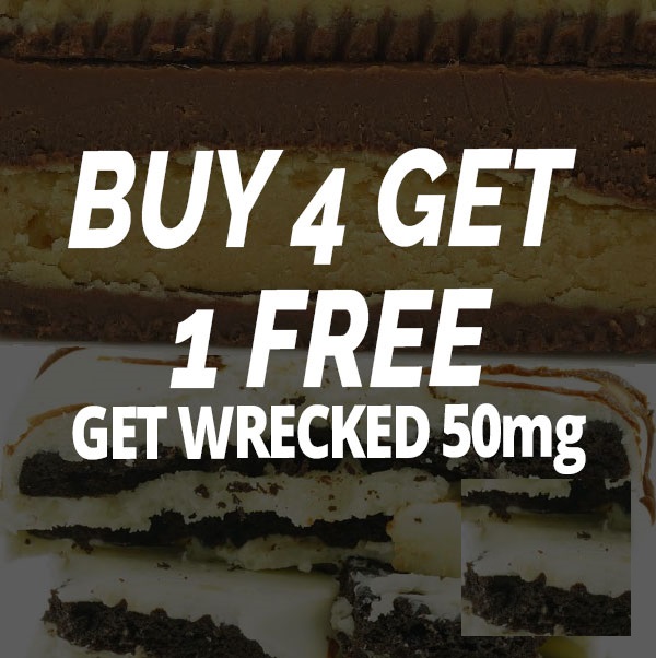 Get Wrecked Edibles 50mg – Buy 4 Get 1 Free